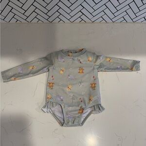 Disney Pastel Green Kids Swim One Piece